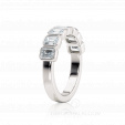 Женское обручальное кольцо-дорожка с прямоугольными бриллиантами огранки багет на заказ фото 5