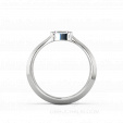 Помолвочное кольцо с бриллиантом огранки эмеральд EMERALD MAJESTY на заказ фото 3
