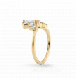Женское кольцо с бриллиантами разной огранки на заказ фото 2