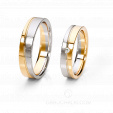 Обручальные кольца из комбинированного золота SHE&HE на заказ фото 3