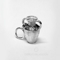 Брелок ваза из серебра на заказ фото