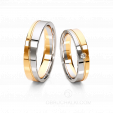 Обручальные кольца из комбинированного золота SHE&HE на заказ фото 4