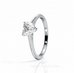 эксклюзивное украшение помолвочное кольцо с бриллиантом в форме сердца BE IN LOVE фото