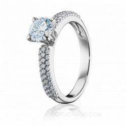 эксклюзивное украшение помолвочное кольцо из платины с бриллиантами STARRY MOON фото