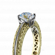 Изящное помолвочное кольцо с бриллиантом на заказ фото 3