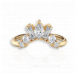 Женское кольцо с бриллиантами разной огранки на заказ фото