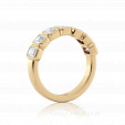 Женское обручальное кольцо-дорожка с прямоугольными бриллиантами огранки багет на заказ фото 3