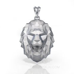 эксклюзивное украшение мужской кулон серебряный в виде льва LION POWER фото