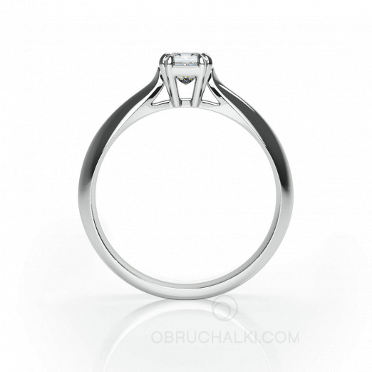 Помолвочное кольцо с квадратным бриллиантом Принцесса SMART DIAMOND PRINCESS на заказ фото 3