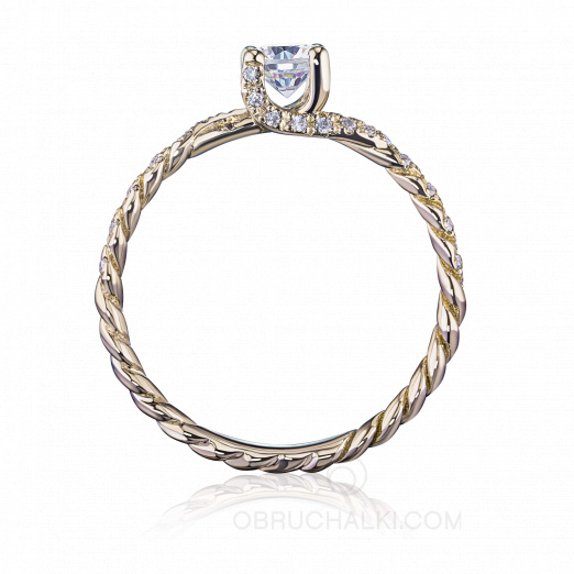 Помолвочное кольцо из золота с бриллиантами TERNURA на заказ фото 3