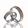 Обручальные комбинированные кольца с бриллиантом на заказ фото