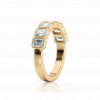 Женское обручальное кольцо-дорожка с прямоугольными бриллиантами огранки багет на заказ фото 2