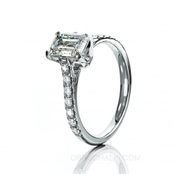 эксклюзивное украшение кольцо на помолвку из бриллиантов EMERALD DIAMONDS RING фото