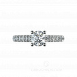 Кольцо для помолвки с бриллиантом и россыпью камней MAGNIFICENCE на заказ фото 2