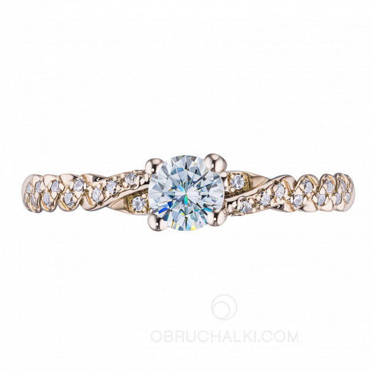 Помолвочное кольцо из золота с бриллиантами TERNURA на заказ фото 2