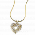 Золотой кулон-подвеска в виде сердца с бриллиантами HEART на заказ фото