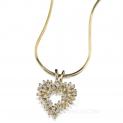 эксклюзивное украшение золотой кулон-подвеска в виде сердца с бриллиантами HEART фото