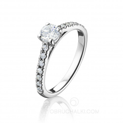 Помолвочное кольцо из белого золота с бриллиантами TIMELESS CLASSIC фото