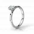 Женское кольцо на помолвку с гранями и овальным бриллиантом ELLIPSE на заказ фото