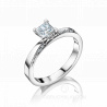 Помолвочное кольцо из белого золота с бриллиантом огранки Принцесса PRINCESS MOBIUS