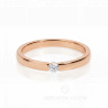 Узкое обручальное кольцо с круглым бриллиантом CLASSIC SLIM