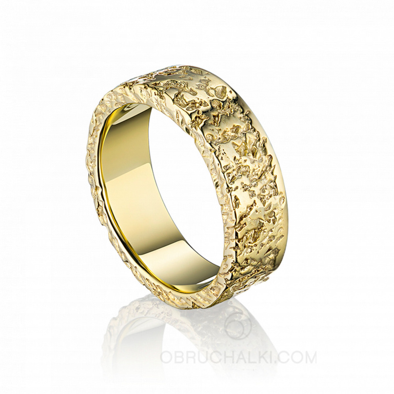 Необычное мужское обручальное кольцо CORK DIAMOND