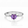 Помолвочное кольцо с фиолетовым аметистом огранки Сердце AMETHYST HEART RING