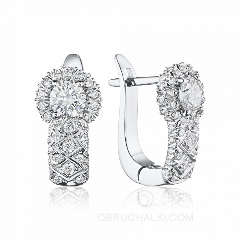 Серьги золотые с бриллиантами на заказ GENTLE TOUCH