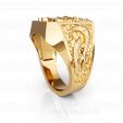 Золотое кольцо - печатка для мужчин POWER на заказ фото 2