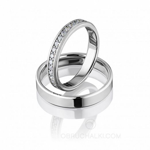 Обручальные кольца с бриллиантами DIAMOND STORY на заказ фото 3
