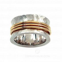 Обручальное кольцо с крутящимися кольцами фото