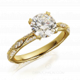 Помолвочное кольцо с бриллиантом 1 карат DIAMOND FACET на заказ фото 4