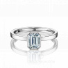 Помолвочное кольцо из золота 585 пробы с бриллиантом огранки эмеральд FAMILY RELIC EMERALD