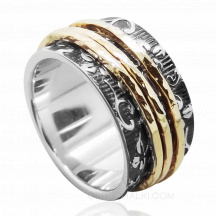 Винтажное кольцо с вращающимися кольцами фото