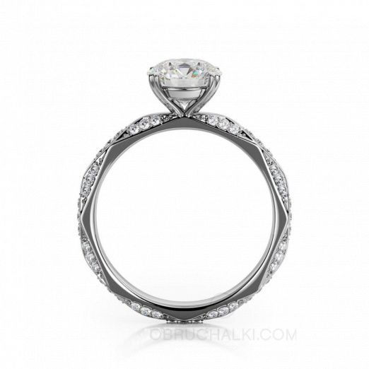 Помолвочное кольцо с бриллиантом 1 карат DIAMOND FACET на заказ фото 3