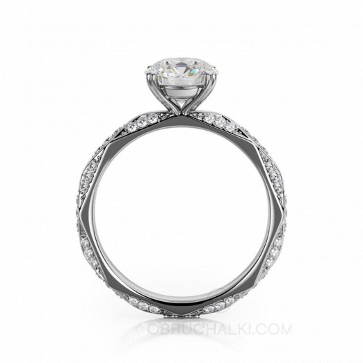 Помолвочное кольцо с бриллиантом 1 карат DIAMOND FACET на заказ фото 3