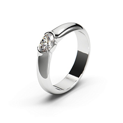 Помолвочное кольцо с овальным бриллиантом ELEGANT BRIDE фото