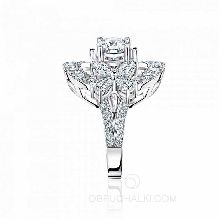 Коктейльное женское кольцо с бриллиантами CELESTIAL CLUSTER RING
