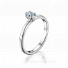 Классическое помолвочное кольцо из белого золота с овальным бриллиантом PURE OVAL