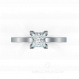 Кольцо для помолвки с бриллиантом огранки принцесса FIANCÉE PRINCESS  на заказ фото 2