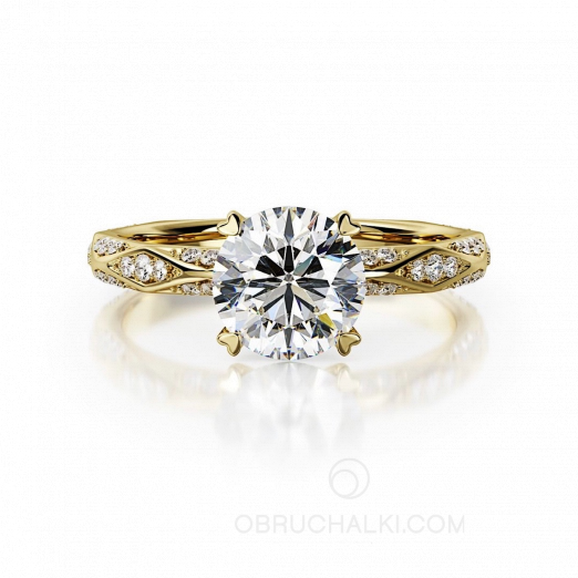 Помолвочное кольцо с бриллиантом 1 карат DIAMOND FACET на заказ фото 5