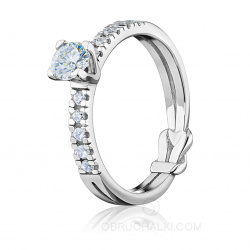 Изящное помолвочное кольцо с бриллиантом NODULE фото