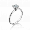 Классическое кольцо для помолвки с круглым бриллиантом SNOW QUEEN 