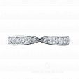 Женское обручальное кольцо с россыпью бриллиантов WHITE BRIDAL на заказ фото 2
