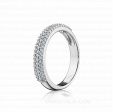 Женское обручальное кольцо с россыпью бриллиантов STARRY SKY на заказ фото