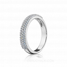 Женское обручальное кольцо с россыпью бриллиантов STARRY SKY фото