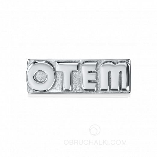 Значок с логотипом компании из серебра на заказ фото