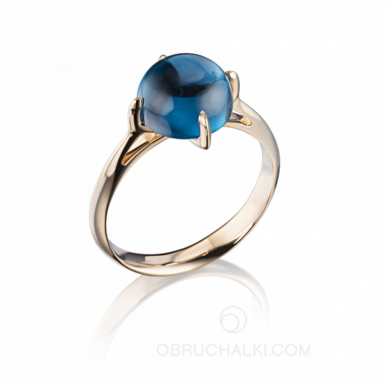 Кольцо из красного золота с топазом CABOSHON LONDON TOPAZ
