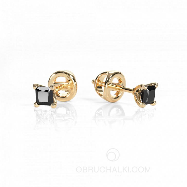 Пусеты-трансформеры из золота с бриллиантами MYSTERY EARRINGS YELLOW