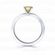 Помолвочное кольцо с желтым бриллиантом огранки MYSTERY CUSHION COLOR DIAMOND на заказ фото 3